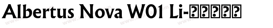 Albertus Nova W01 Li字体转换